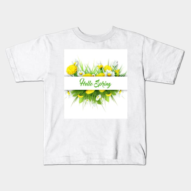 Hallo Spring Kids T-Shirt by Nadashopwien